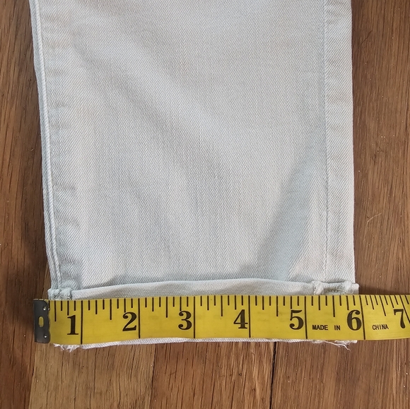 AG Adriano Goldschmied Cream Stilt Roll Up Jeans Women's 29" Waist X 26" Inseam - Picture 14 of 16